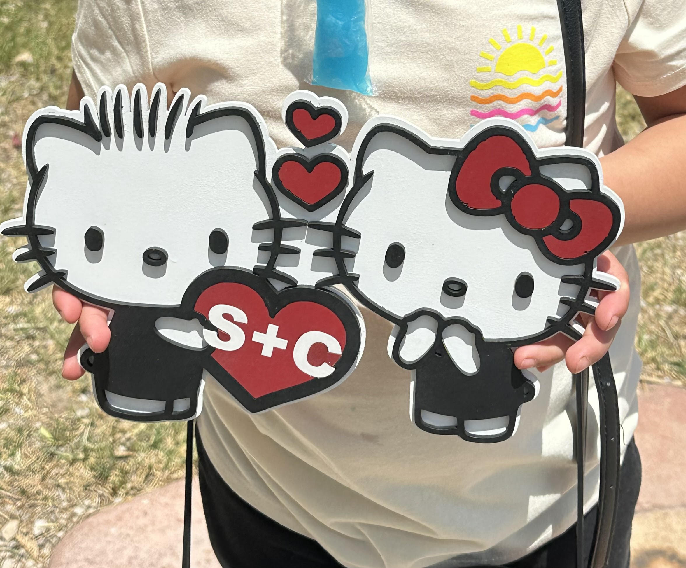 Custom Couples Hello Kitty Sign